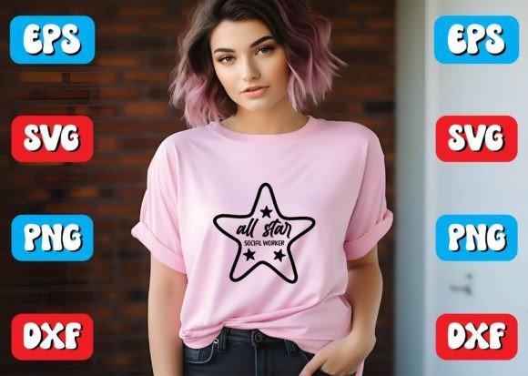 All Star Social Worker Svg Design
