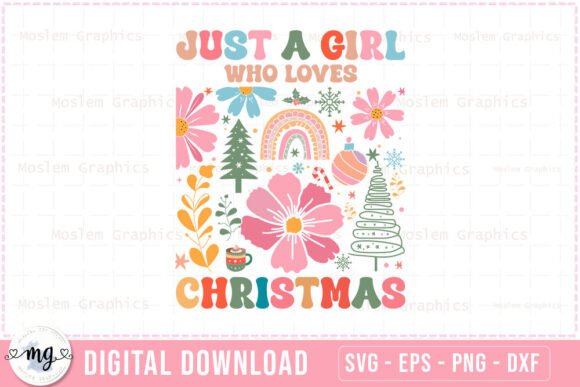Boho Floral Christmas SVG - Just a Girl
