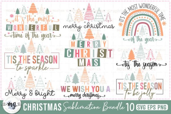 Christmas Hand Drawn Tree SVG Bundle