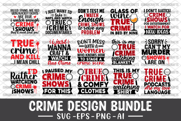 Crime Quote Design Bundle SVG