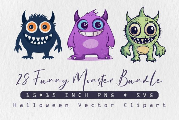Cute Monster Halloween SVG Bundle