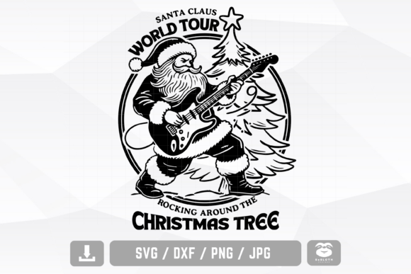 Funny Santa Svg, Santa Claus World Tour
