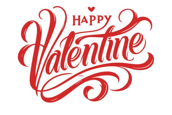 Happy Valentine Day Text Svg Png Design