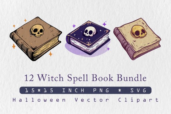 Witch Spell Book Halloween SVG Bundle